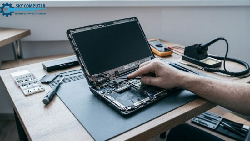 Khắc phục lỗi laptop đang dùng tự nhiên mất hình